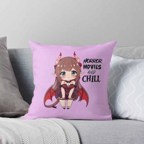 Item preview, Horror Movies And Chill Please Chibi designed and sold by KnottyToons.