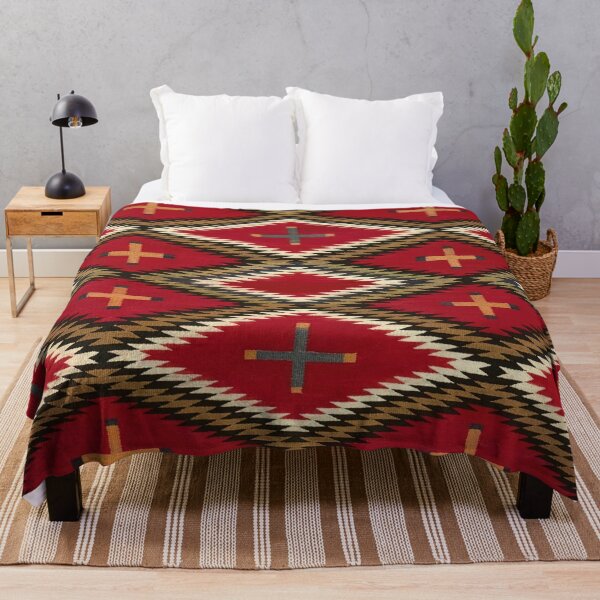 Item preview, NAVAJO SADDLE BLANKET FROM 1890s - Deep Rich Red Color Restored designed and sold by NAVAJO-BLANKETS.