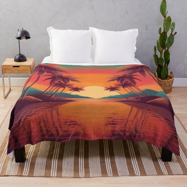Item preview, Retro Tropical Sunset Art designed and sold by RaiyaTees.