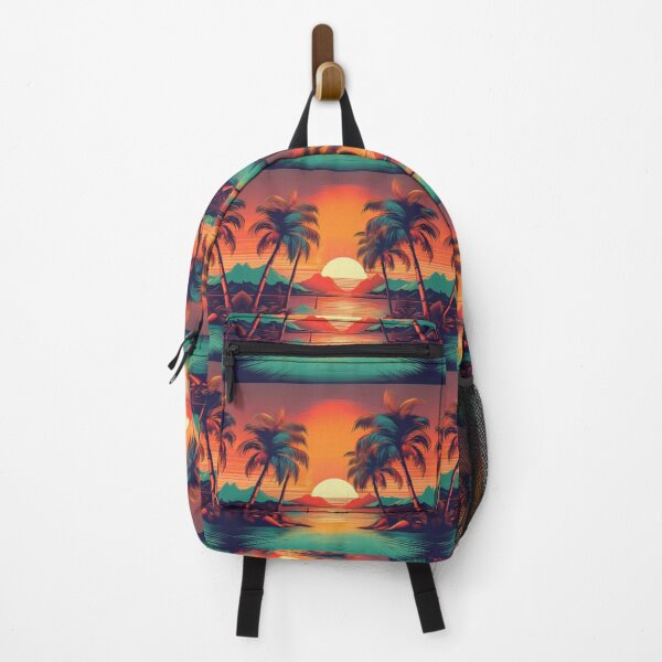 Item preview, Vibrant Tropical Sunset with Palms designed and sold by RaiyaTees.