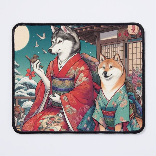 Item preview, print, cat, cat, ukyo-e, ukyoe, mucha, dog, panda, animal, dog, hyena, hyene, pop art, japan, bear, water color, color, beard designed and sold by  Tabëa.