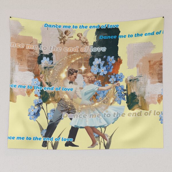 Item preview, romantic dancing couple, retro collage designed and sold by Mauswohn.