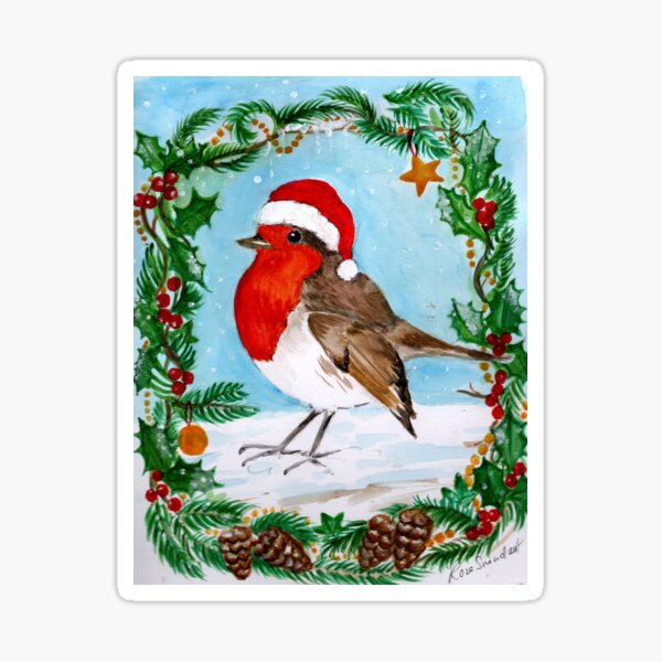 Christmas Robin Sticker
