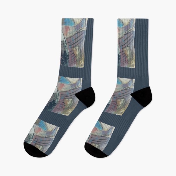 Item preview, Rise Of The Vertical Fish (Original Tempera Painting by Alice CCI) designed and sold by VanyssaGraphics.