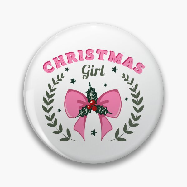 Artikelvorschau, Frohe Weihnachten Mädchen rosa Schleife Logo entworfen und verkauft von IllustBerry.