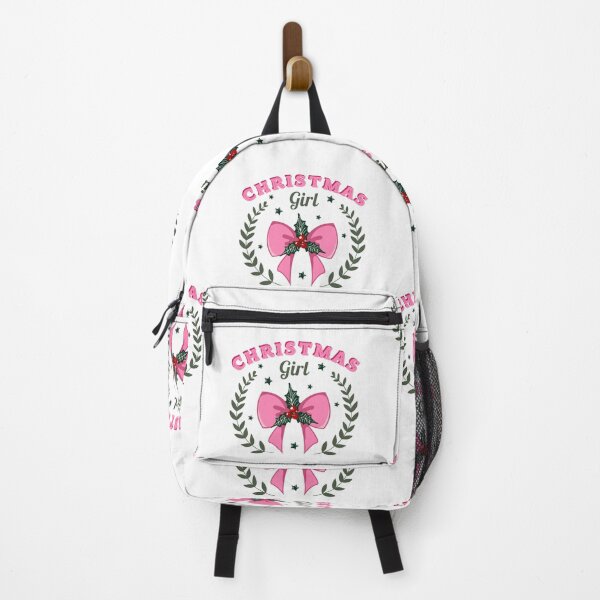 Item preview, Merry Cgristmas Girl pink bow logo designed and sold by IllustBerry.