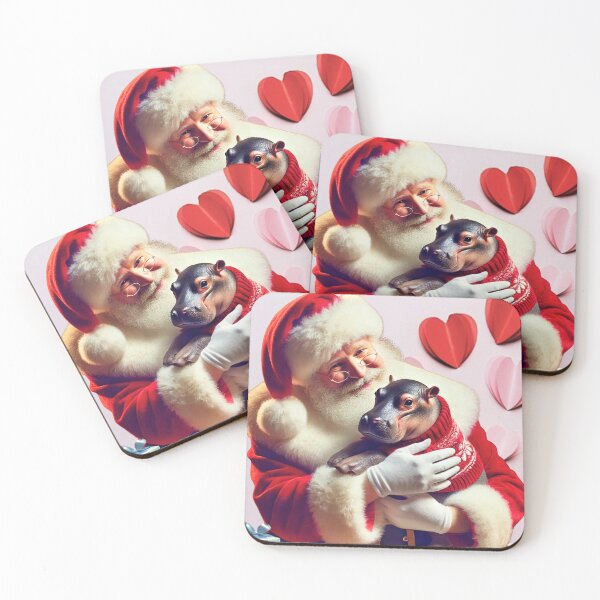Item preview, Santa's Little Moo Deng Hippo - Heartwarming Holiday Hug designed and sold by Pimfonult.