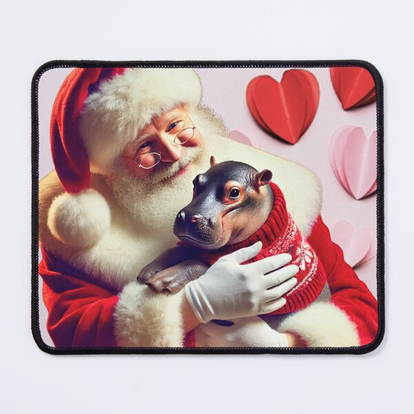 Item preview, Santa's Little Moo Deng Hippo - Heartwarming Holiday Hug designed and sold by Pimfonult.
