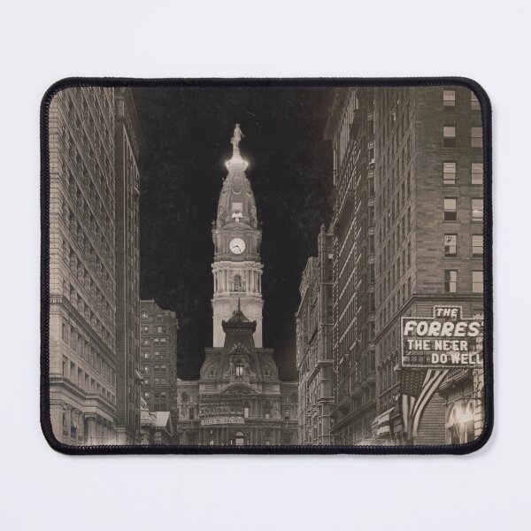 Item preview, Night view, Broad St., Philadelphia, Pennsylvania  designed and sold by vintageskylines/vintagemaps.