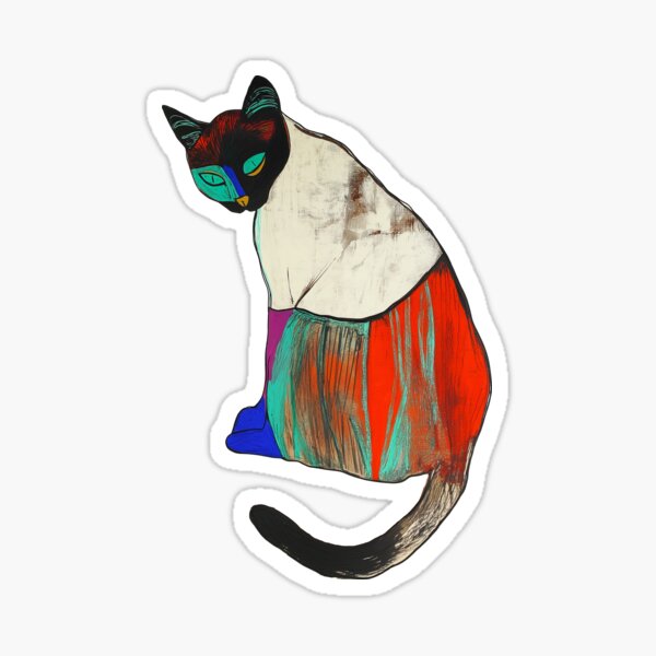 Item preview, Colorful Abstract Cat Art designed and sold by ChrisPaulArt.