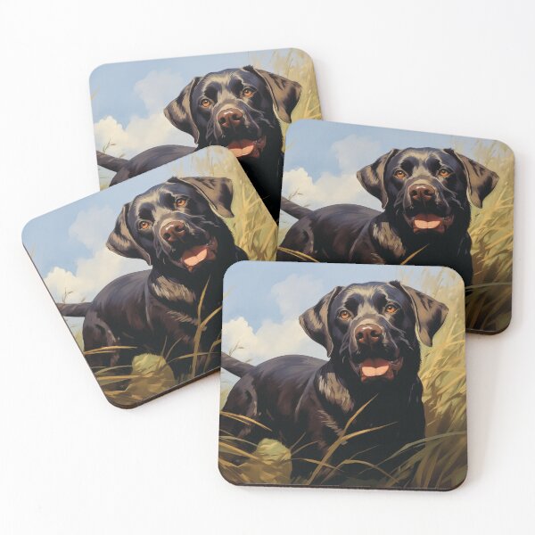 Item preview, Black Labrador Retriever in Tall Grass designed and sold by PetsArt.
