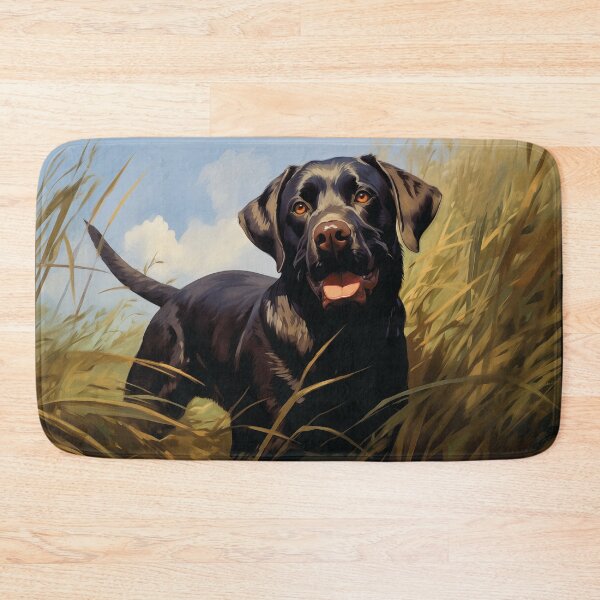 Item preview, Black Labrador Retriever in Tall Grass designed and sold by PetsArt.