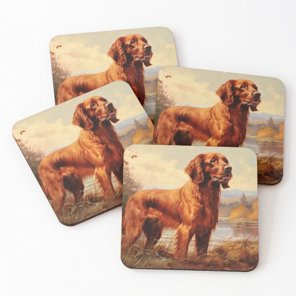 Artikelvorschau, Irish Setter-Gemälde entworfen und verkauft von PetsArt.