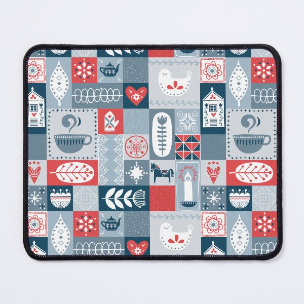 Item preview, Hyggelig squares - red & blue designed and sold by movezerb.