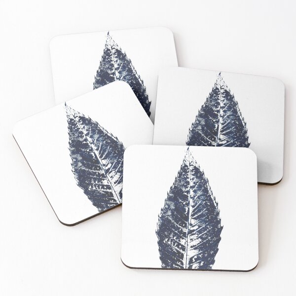 Item preview, navy blue chestnut leaf  designed and sold by ColorandColor.