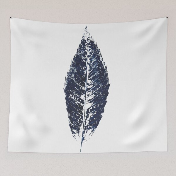Item preview, navy blue chestnut leaf  designed and sold by ColorandColor.