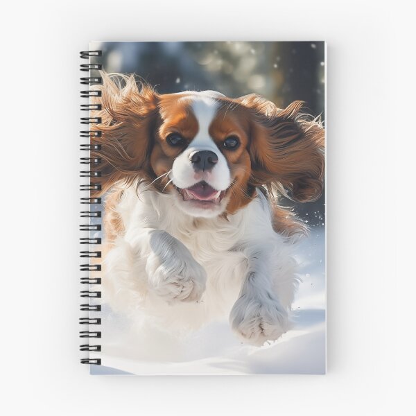 Item preview, Cavalier King Charles Spaniel Running in Snow designed and sold by PetsArt.