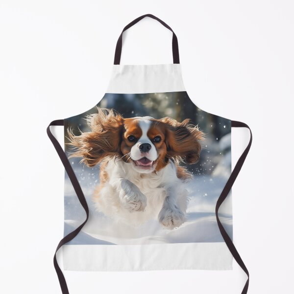 Item preview, Cavalier King Charles Spaniel Running in Snow designed and sold by PetsArt.