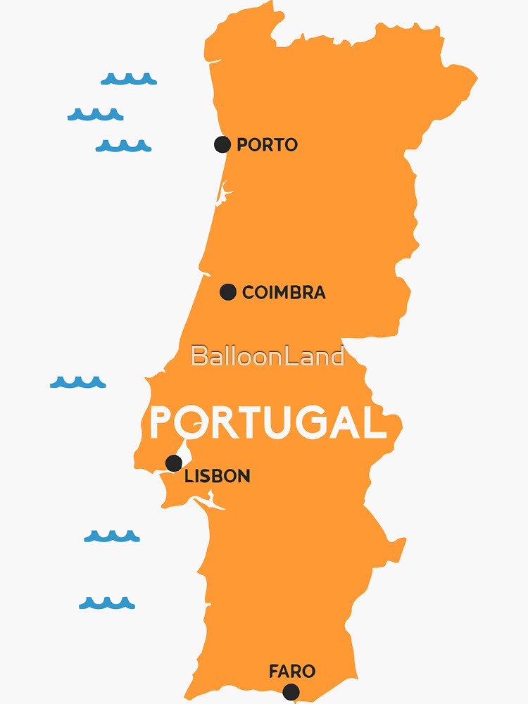 Sticker Portugal map