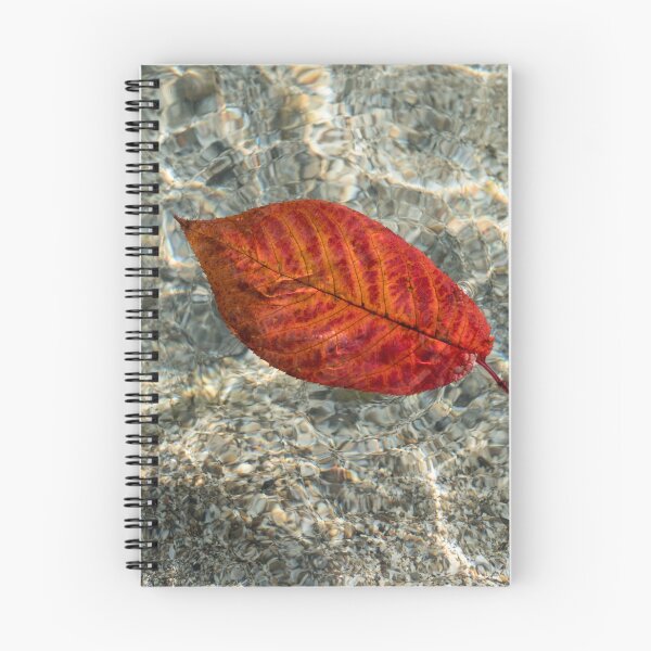 Item preview, Autumnal Bijou - Floating Cherry Leaf in Brilliant Vermilion designed and sold by Georgia Mizuleva.