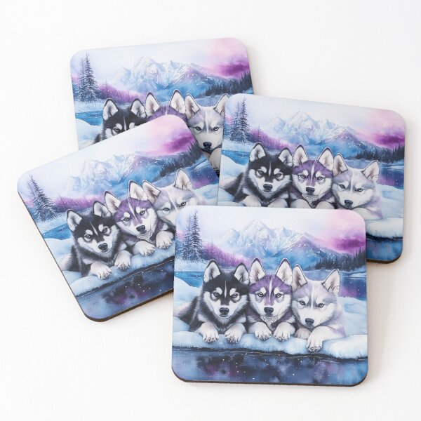 Item preview, Wolfdog Puppies Trio designed and sold by Nocturne  Paws.