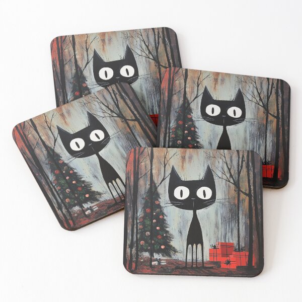 Item preview, Kitty with a Paw-some Christmas Gift Pile designed and sold by sisicooper.