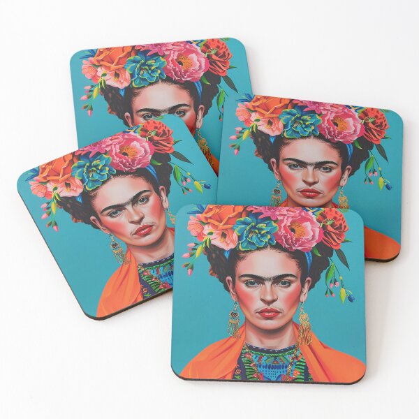 Item preview, Floral Frida Kahlo portrait designed and sold by haroulita.