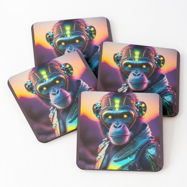 Item preview, Neon Eyes | Fluorescent Ape | Cyberpunk Monkey Collection designed and sold by monkeybusiness.pt.
