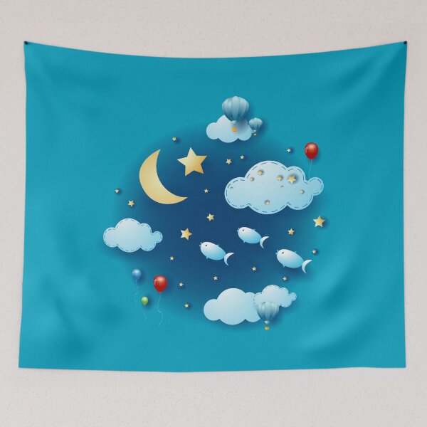 Item preview, Night of Dreams, flying fishes designed and sold by LuisaVenturoli.