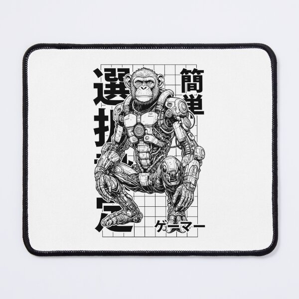 Item preview, Cyberpunk Gamer Ape Cyber Enhanced Monkey Robot Anime Gaming designed and sold by GrandeDuc.