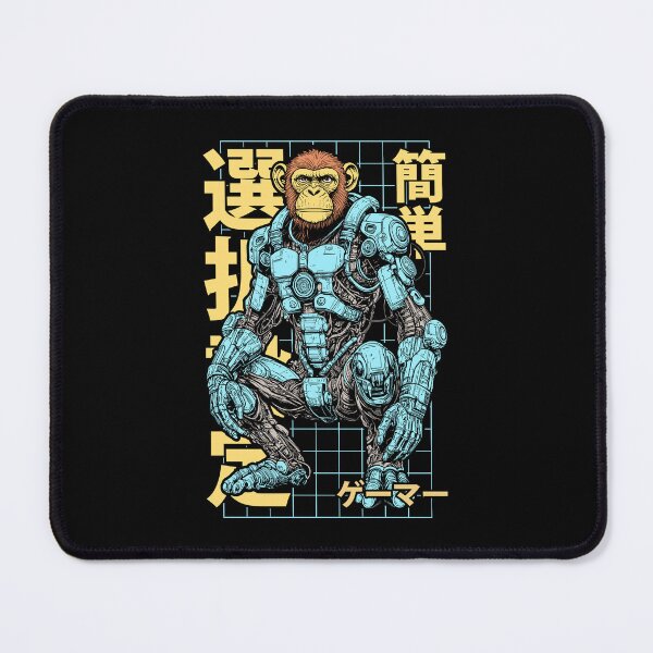 Item preview, Cyberpunk Gamer Ape Cyber Enhanced Monkey Robot Anime Gaming designed and sold by GrandeDuc.