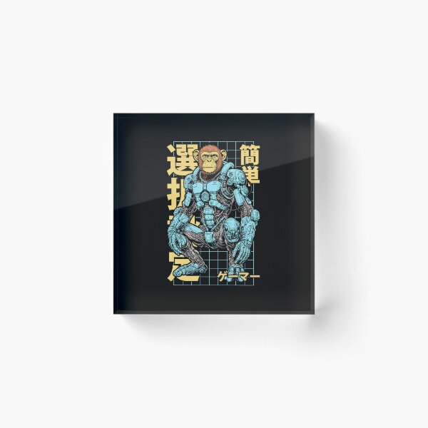 Item preview, Cyberpunk Gamer Ape Cyber Enhanced Monkey Robot Anime Gaming designed and sold by GrandeDuc.