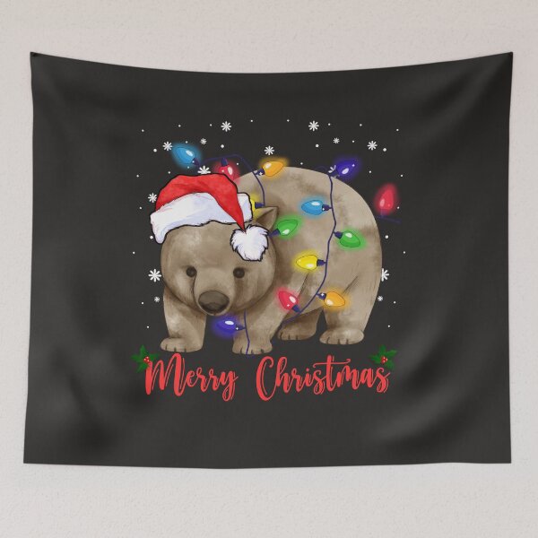 Artikelvorschau, Besonders festlicher Wombat – Frohe Weihnachten, Wombat, australisches Weihnachtsgeschenk für Männer, Frauen und Kinder. entworfen und verkauft von Taylor ART.