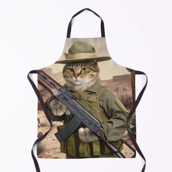 Item preview, "ARMED CAT ". BLACK CAT WITH AK 47. CAT SOLDIER  designed and sold by Obinne.