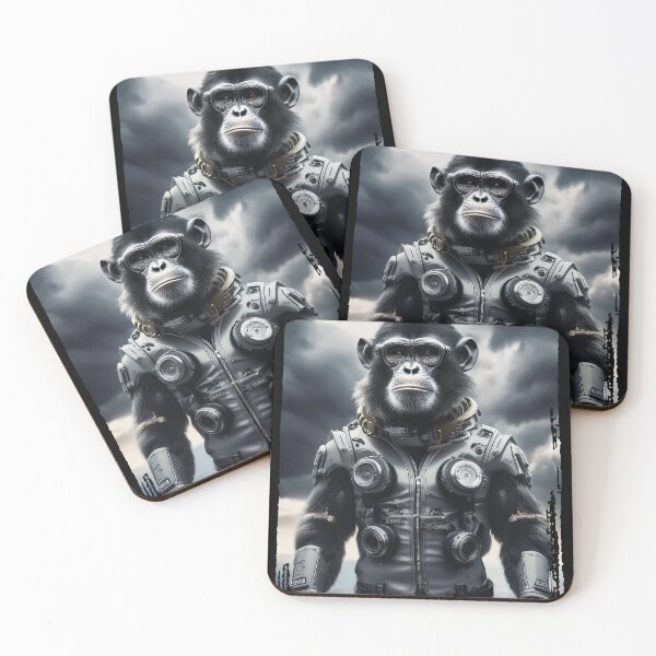Item preview, Black and White | Storm Cloudy | Cyberpunk Monkey Collection designed and sold by monkeybusiness.pt.