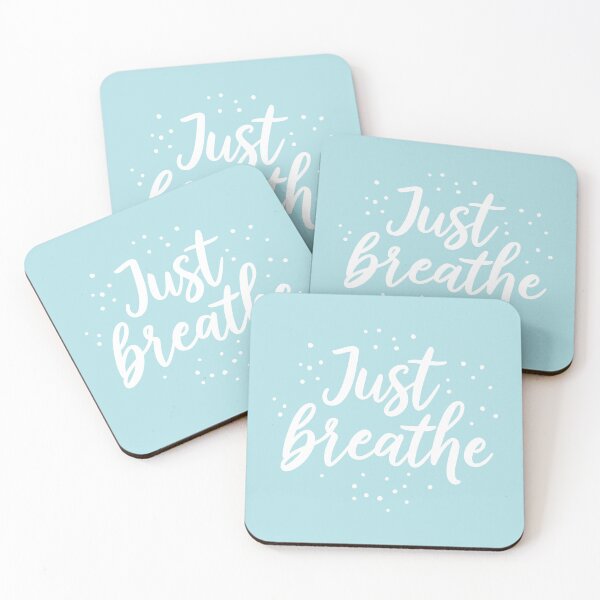 Item preview, Just Breathe Mindset Quote designed and sold by ThreeftlyPicks.