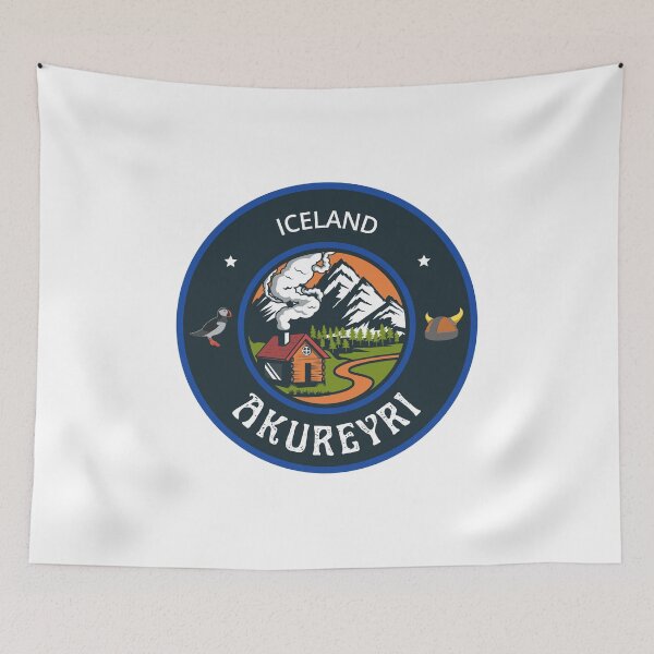 Item preview, Akureyri Iceland Blue Emblem designed and sold by World Designs.
