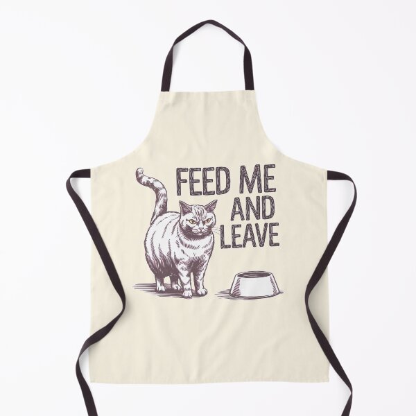Item preview, Feed Me and Leave Funny Cat Illustration designed and sold by Dream-Fab.
