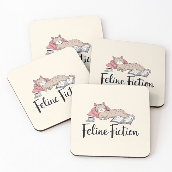Item preview, Feline Fiction Cozy Cat Reading Illustration designed and sold by Dream-Fab.