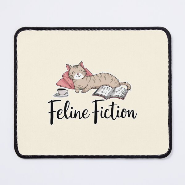 Item preview, Feline Fiction Cozy Cat Reading Illustration designed and sold by Dream-Fab.