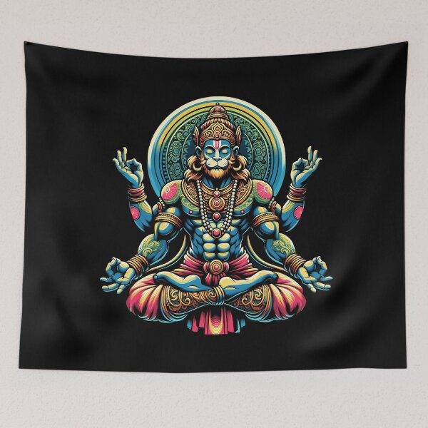 Item preview, HANUMAN - MEDITATING  designed and sold by PSYNOVA.