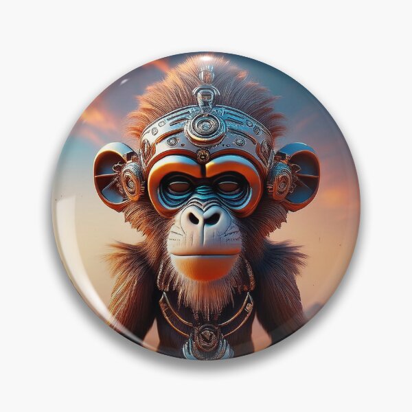 Item preview, Meditative Monk | Meditation Sunset | Cyberpunk Monkey Collection designed and sold by monkeybusiness.pt.