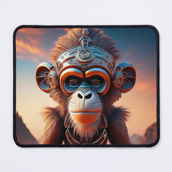 Item preview, Meditative Monk | Meditation Sunset | Cyberpunk Monkey Collection designed and sold by monkeybusiness.pt.