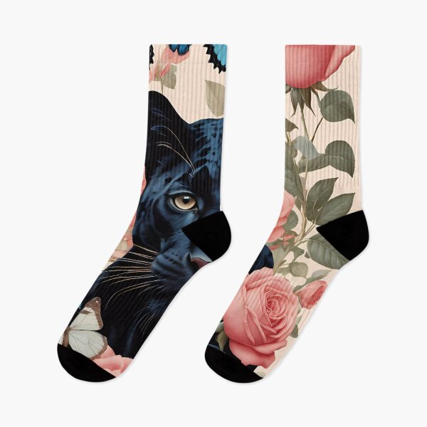 Item preview, Black panther with flowers designed and sold by haroulita.
