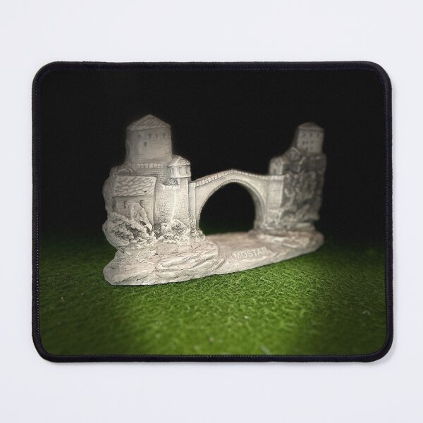 Item preview, Stari Most sculpture (green background) designed and sold by AmkonyDesign.