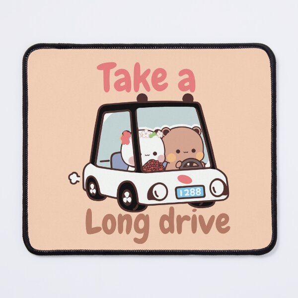 Item preview, Bubu & Dudu Long Drive | Adorable Couple Road Trip Art | Kawaii Love Illustration | Cute Anniversary or Engagement Gift designed and sold by FEBRICAST.