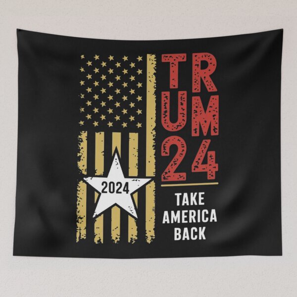 Item preview, Trump 2024 Flag (On Back) Take America Back Trump Flag 45 47 designed and sold by SztylishDesigns.