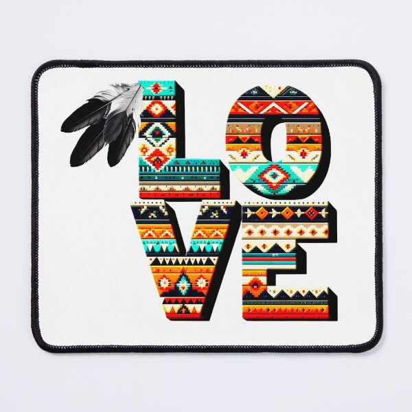 Item preview, Native LOVE w feathers designed and sold by NativeGraffix.