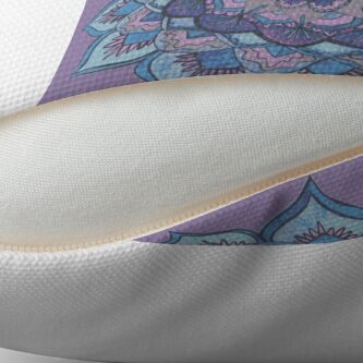 Alternate view of Purple and Blue Mandala Throw Pillow