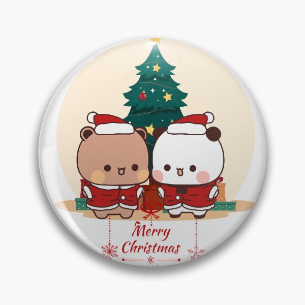 Item preview, Merry Christmas & Happy New Year with Bubu & Dudu | Cute Holiday Art Print | Kawaii Christmas Decor designed and sold by FEBRICAST.